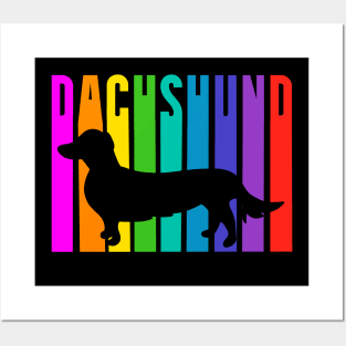 Dachshund Multicolored Panels Posters and Art